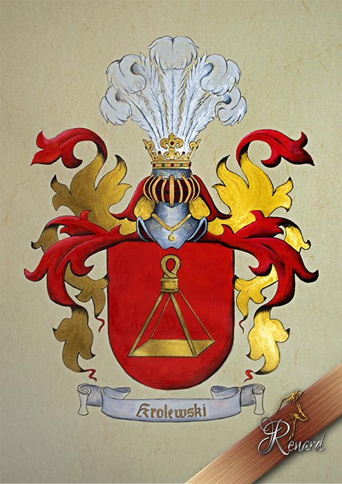 handgemaltes Wappen mit Aquarell