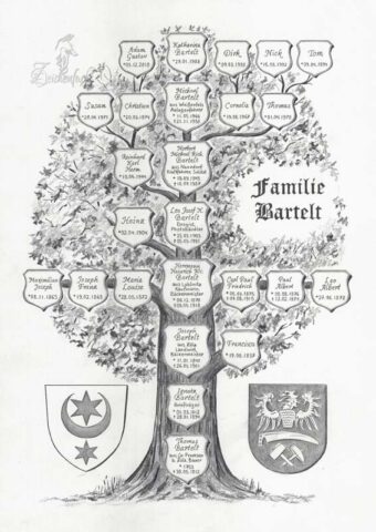 Pencil drawing - Family Trees - artwork by Gallery 